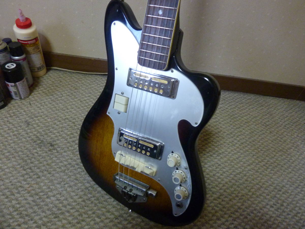 素敵なデザイン 65年頃製 Zen-on製 ビザール ギター ES-70T(本体