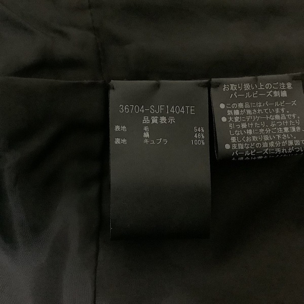 フォクシー FOXEY サイズ40 M - 黒 レディース 七分袖/シルク混/パール/春/秋 美品 ジャケット サイズ40 M - 長袖&frasl;春&frasl;秋 0 ハイネック&frasl;長袖&frasl;ロング