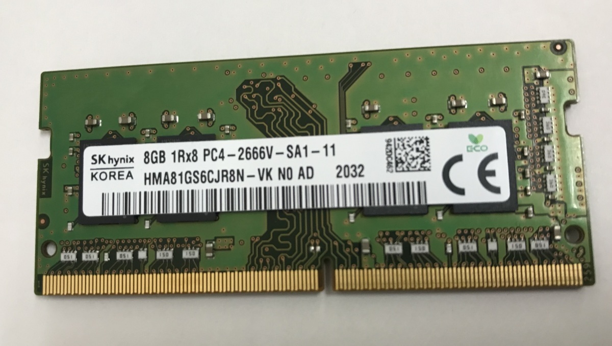 SK HYNIX PC4-2666V 8GB DDR4 ノートパソコン用メモリ PC4-21300 8GB