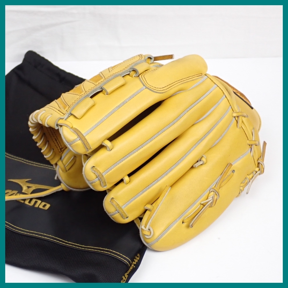 ☆Mizuno Pro/ミズノプロ ORDER 投手用グローブ 硬式/イエロー/牛革 