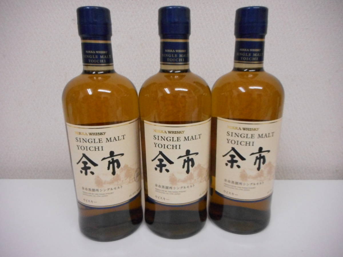 【東京都内限定発送】【未開栓】3本セット　NIKKA ニッカ 余市 シングルモルト ウイスキー 700ml 45％_1