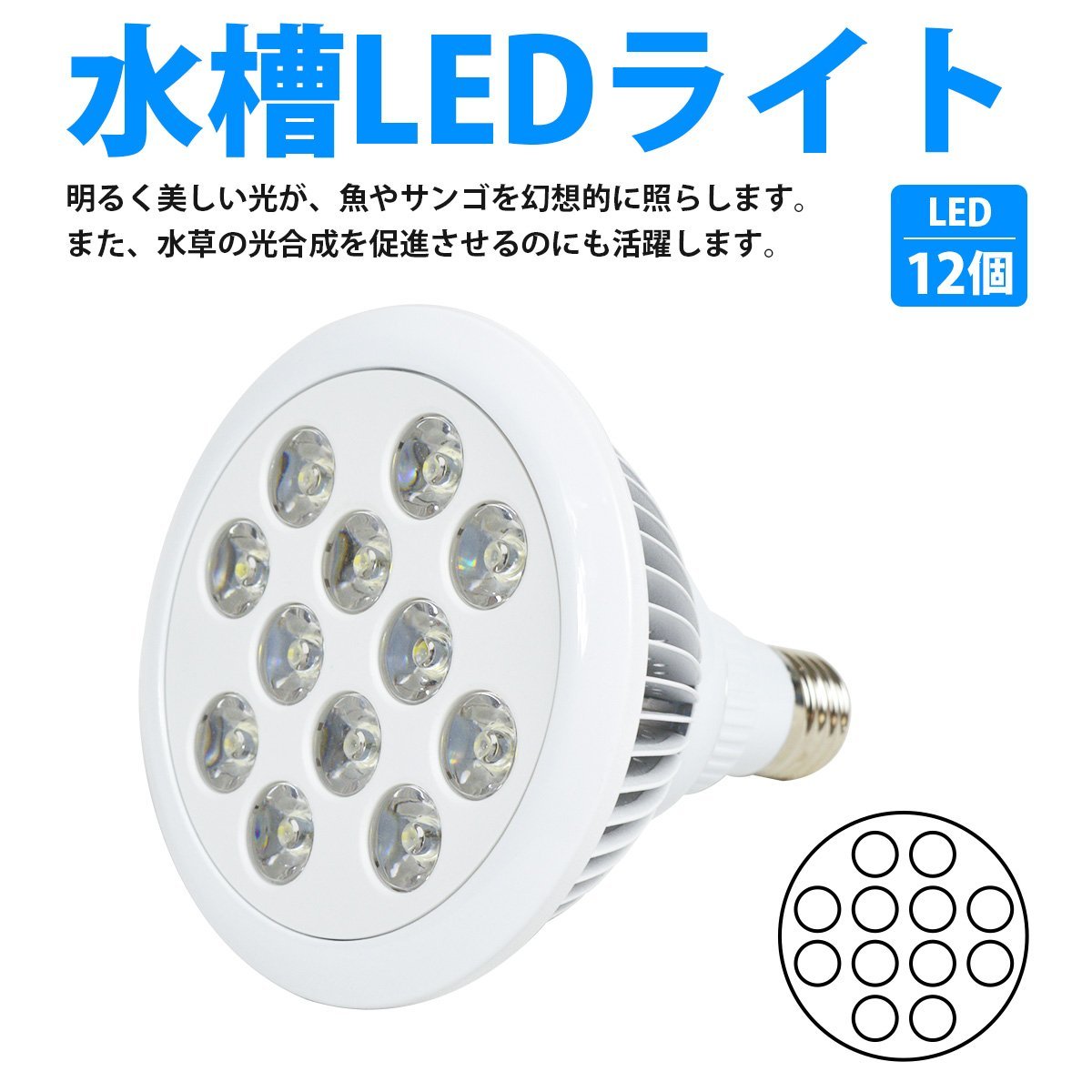 Led 電球 スポットライト 24w 2w 12 白12 水槽 照明 E26 水草 Ledスポットライト 電気 水草 サンゴ 熱帯魚 観賞魚 その他 売買されたオークション情報 Yahooの商品情報をアーカイブ公開 オークファン Aucfan Com