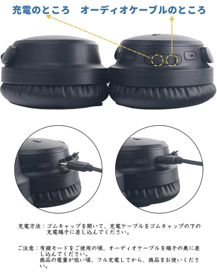 ラスト1台【ノイズキャンセリング】ヘッドホン Bluetooth ワイヤレス ANC ノイズキャンセル HiFi ヘッドフォン 折り畳み マイク付き_6