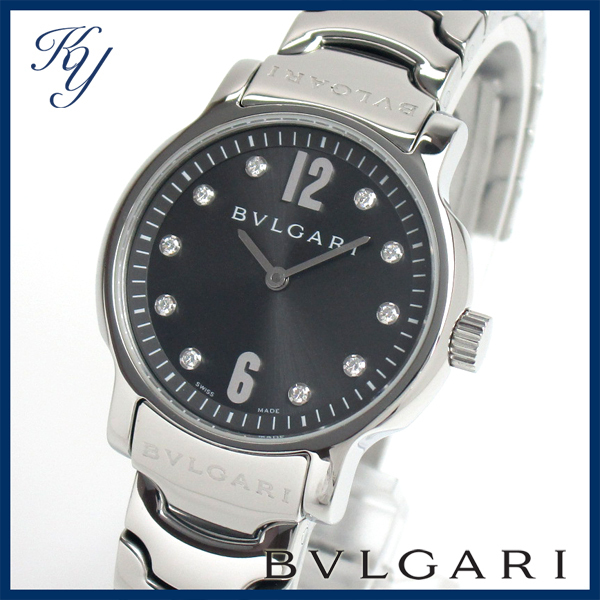 1円～ 価格高騰 3ヶ月保証付き 磨き済み 美品 本物 定番 人気 BVLGARI ブルガリ ソロテンポ ST29S ダイヤ レディース 時計_1