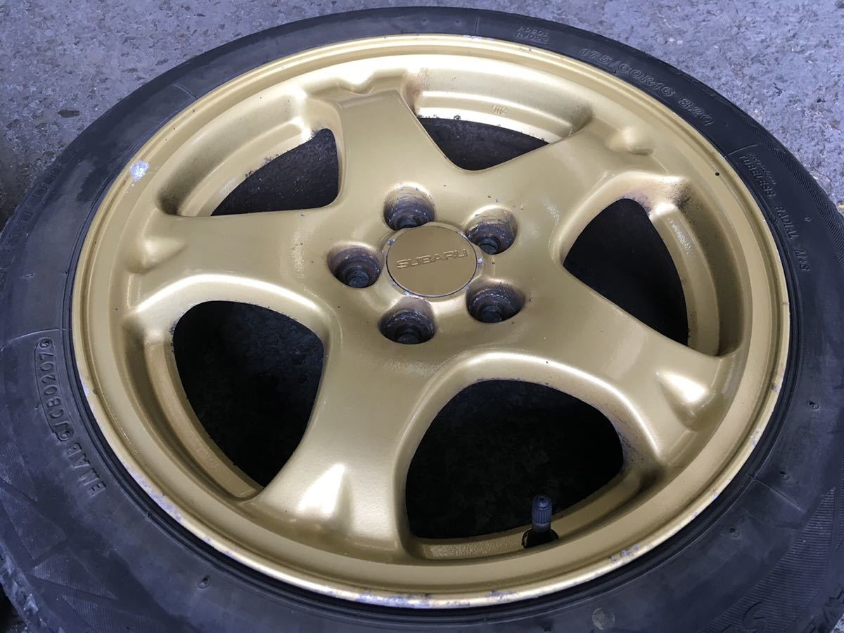 GC8 インプレッサ WRX STI Ver.6 後期 純正 アルミホイール タイヤ 4本  