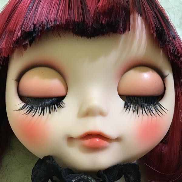 1円～ 箱無し Blythe ブライス カスタムブライス 赤×黒メッシュの 