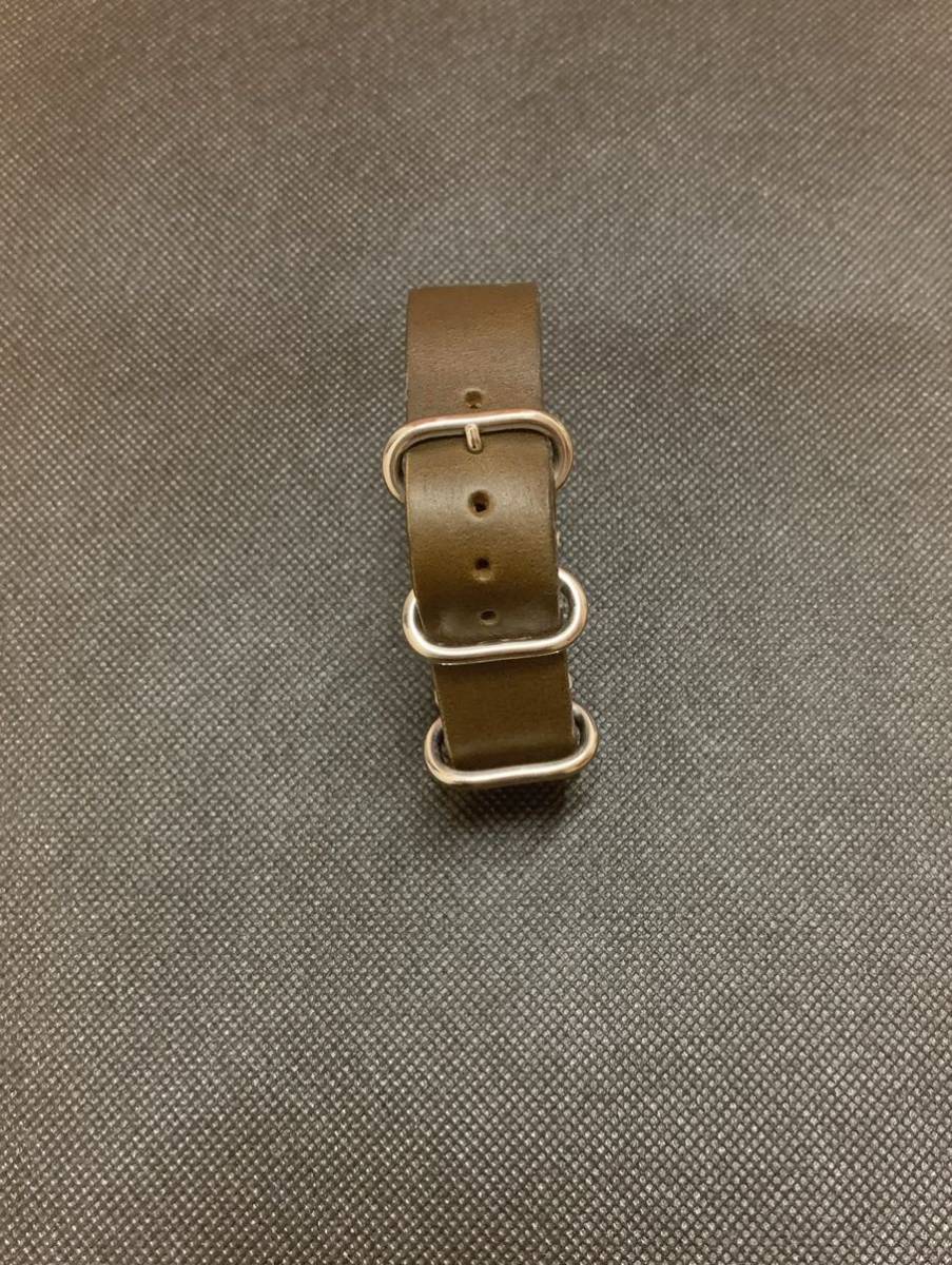 未使用　20mm Horween 時計ベルト　レザー　ホーウィン　NATO OLD BRASS WORKS 現 STONEWALL