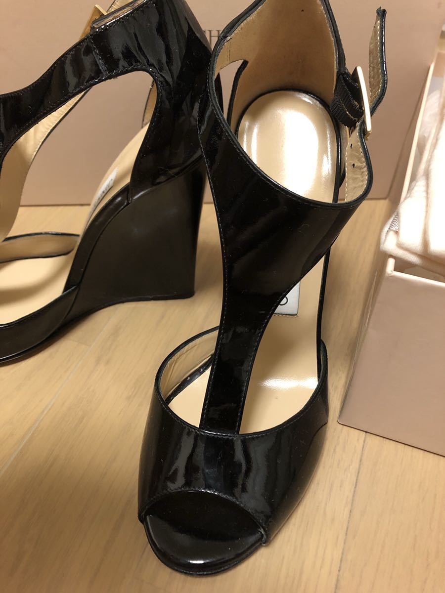 ジミーチュウ ストラップサンダル 試着のみ ジミーチュウ サンダル 試着のみ お値下げ!ジミー JC ウエッジサンダル