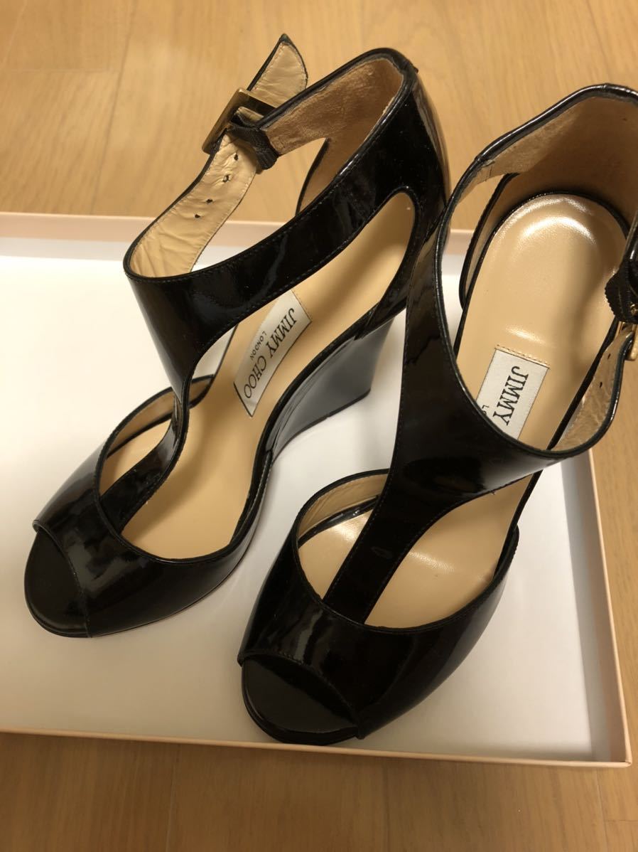 ジミーチュウ ストラップサンダル 試着のみ ジミーチュウ サンダル 試着のみ お値下げ!ジミー JC ウエッジサンダル