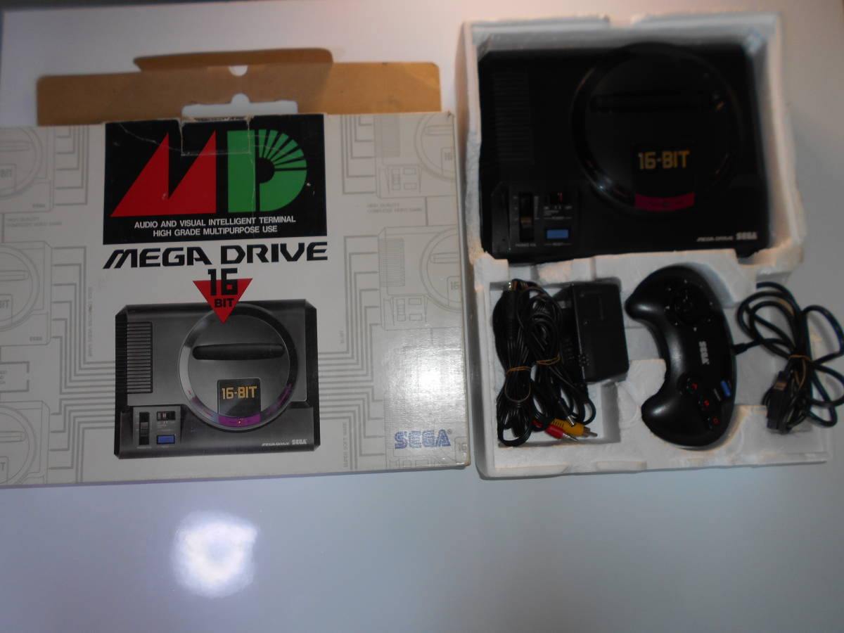 清掃動作品、起動確認済み SEGA MEGA DRIVE セット メガドライブ本体 