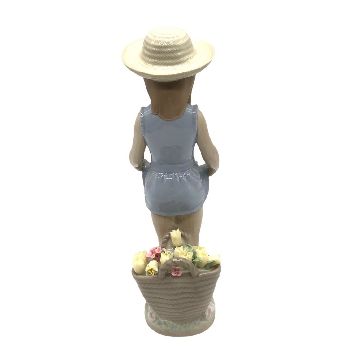 リヤドロ LLADRO スカートの中花いっぱい 少女 花 麦わら帽子 フィギュ 