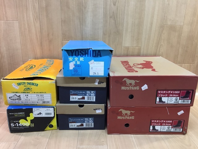 V6204L ★大量★安全靴★WINTASS/ラスティング/YOSHIDA安全靴 サイズも種類も色々まとめて7足★タグ付き★