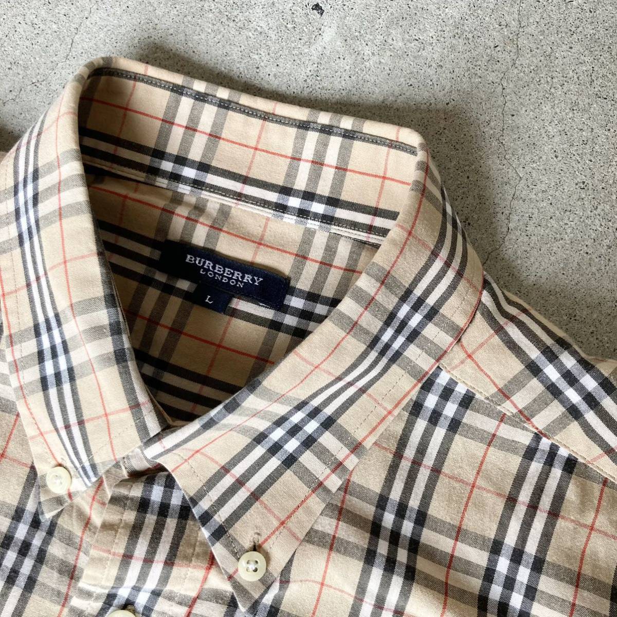 新作登場，得価】 【極美品】Burberry ノバチェック 半袖 シャツ 刺繍 