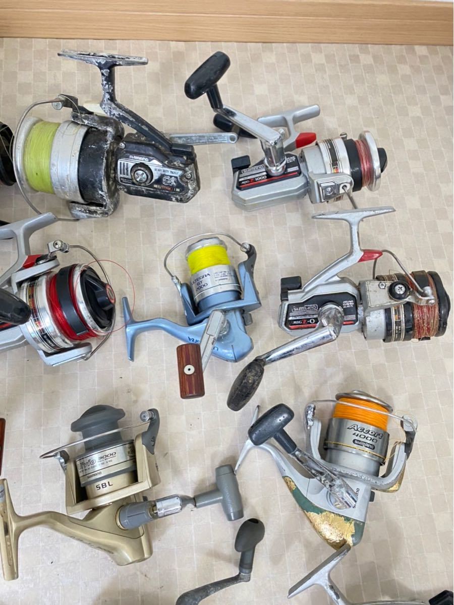 19個ジャンクリール　SHIMANO DAIWA などまとめ売り スピニングリール DAIWA SHIMANO 19コまとめて売る 釣り具 ジャンク