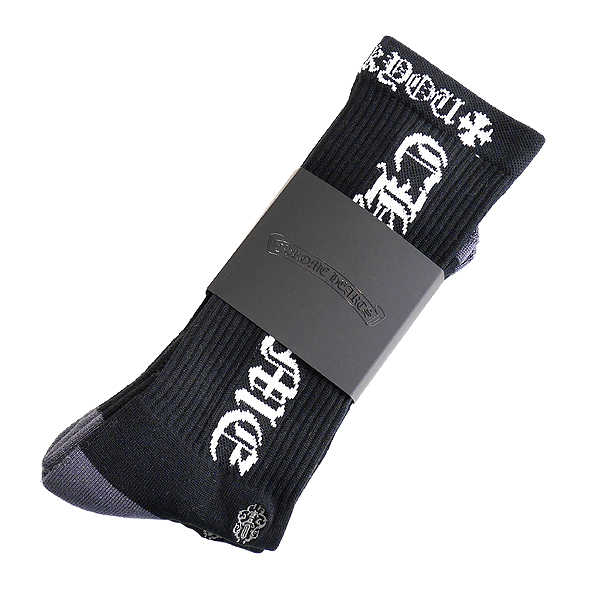 CHROME HEARTS クロムハーツ ロゴ柄ソックス3足 ☆即発【クロムハーツ