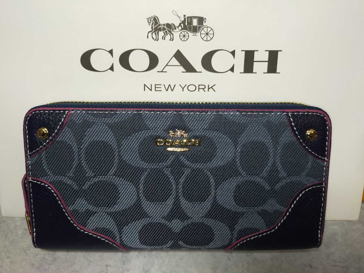 正規品 新品未使用 コーチ COACH 長財布 アウトレット品 デニム (男性 