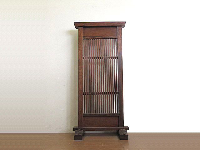 人気SALE，格安 九州民芸家具 樺無垢材縦格子衝立 和家具/間仕切り/パーテーション/玄関/和室/茶室(1枚式)｜売買されたオークション情報、yahooの商品情報をアーカイブ公開 - オークファン 1枚式