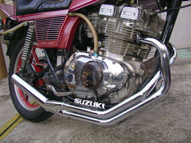 SUZUKI GSX250E ザリ 【忍】 サイドクロス管 マフラー メッキ
