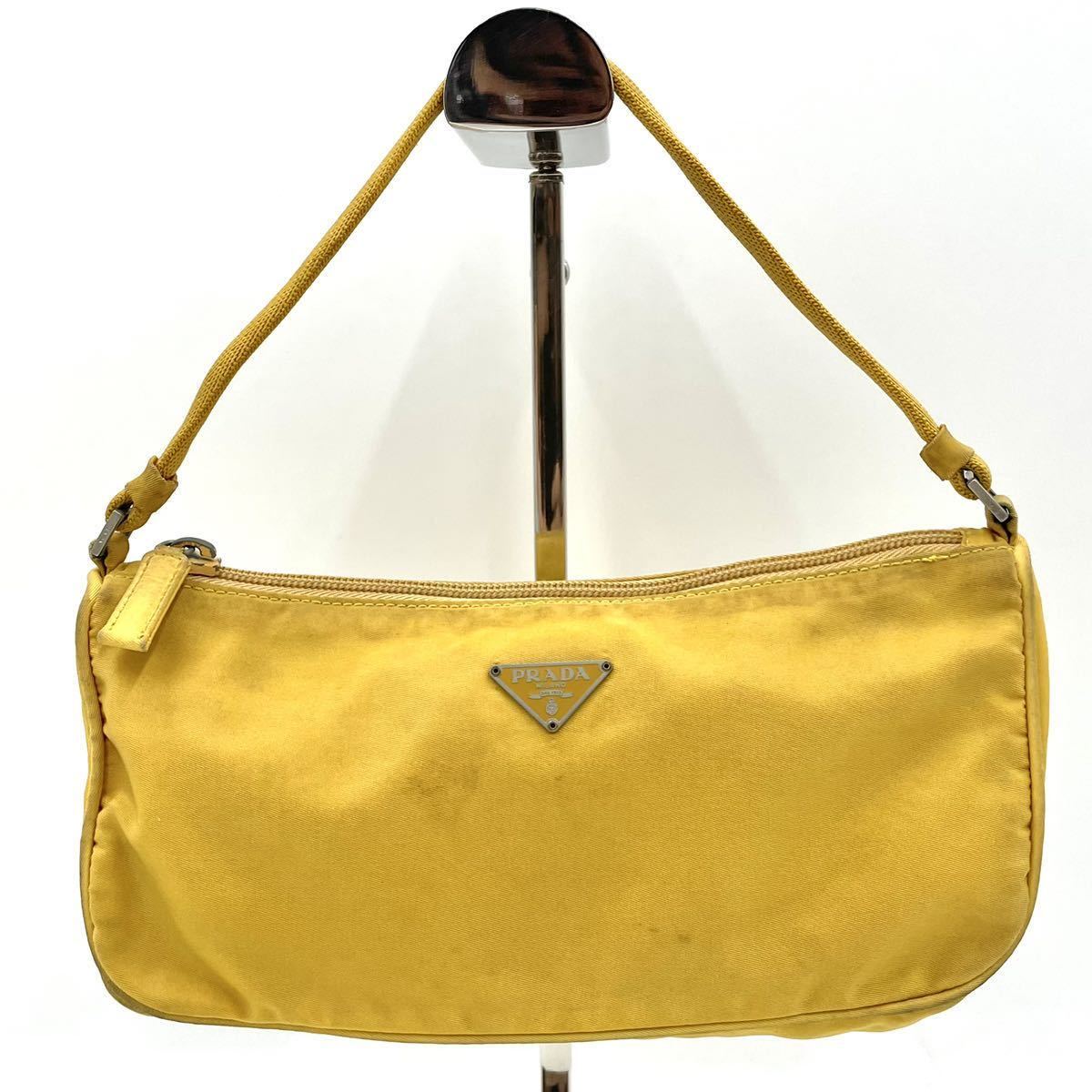 1円【稀少色】PRADA プラダ アクセサリーポーチ ハンドバッグ 