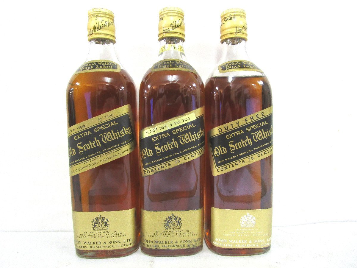 飲料・酒 古酒 未開栓 Johnnie Walker Black Label 3本セット