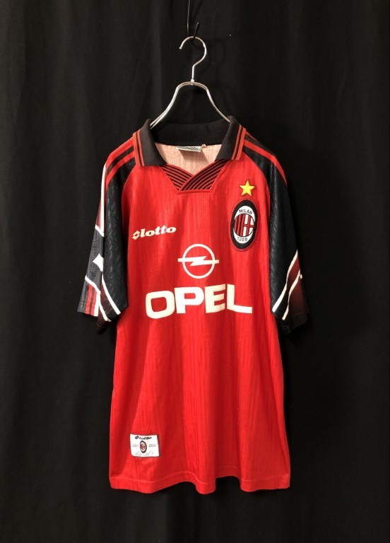 【希少】 ACミラン ユニフォーム OPEL ヴィンテージ Lotto AC 90s Vintage L Shirt Milan MILAN ACミラン Football
