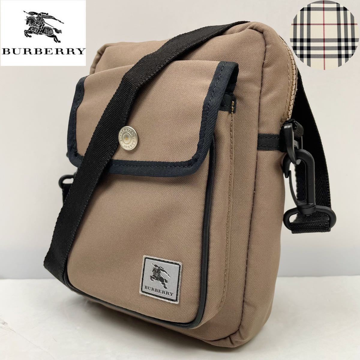 1円 バーバリー BURBERRY 美品 □美品□ レザー ショルダーバッグ 