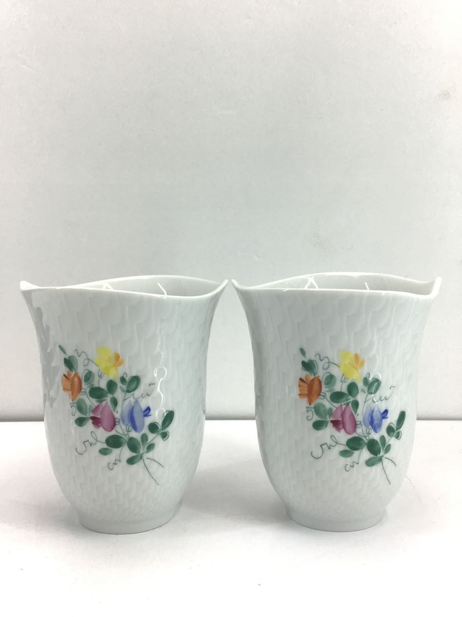 Meissen◇波の戯れ⁄ペアタンブラー⁄洋食器その他⁄2点セット⁄WHT