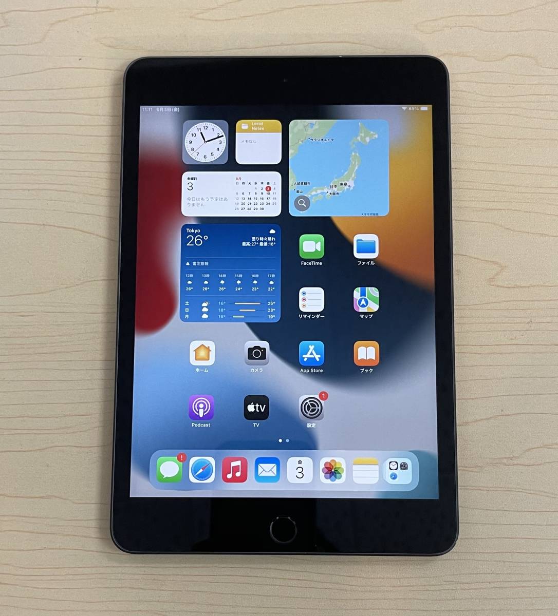 中古 動作確認済み iPad Mini 5 Wi-Fi 64GB ブラック ジャンク品・動作