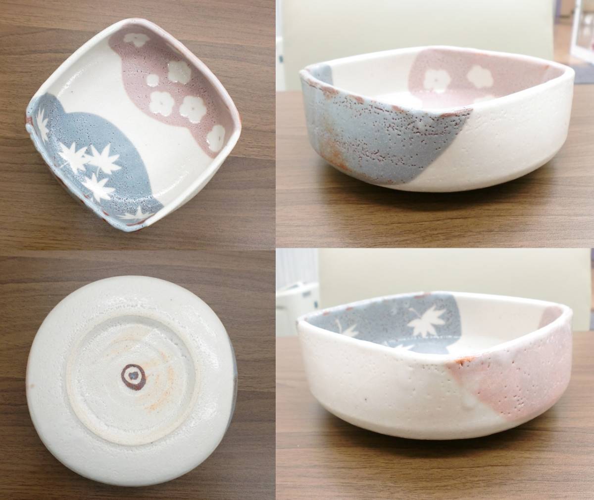 ◇◇伝統工芸品 九谷焼・清水焼・志野焼 菓子鉢/四方鉢/皿揃5枚 まとめ