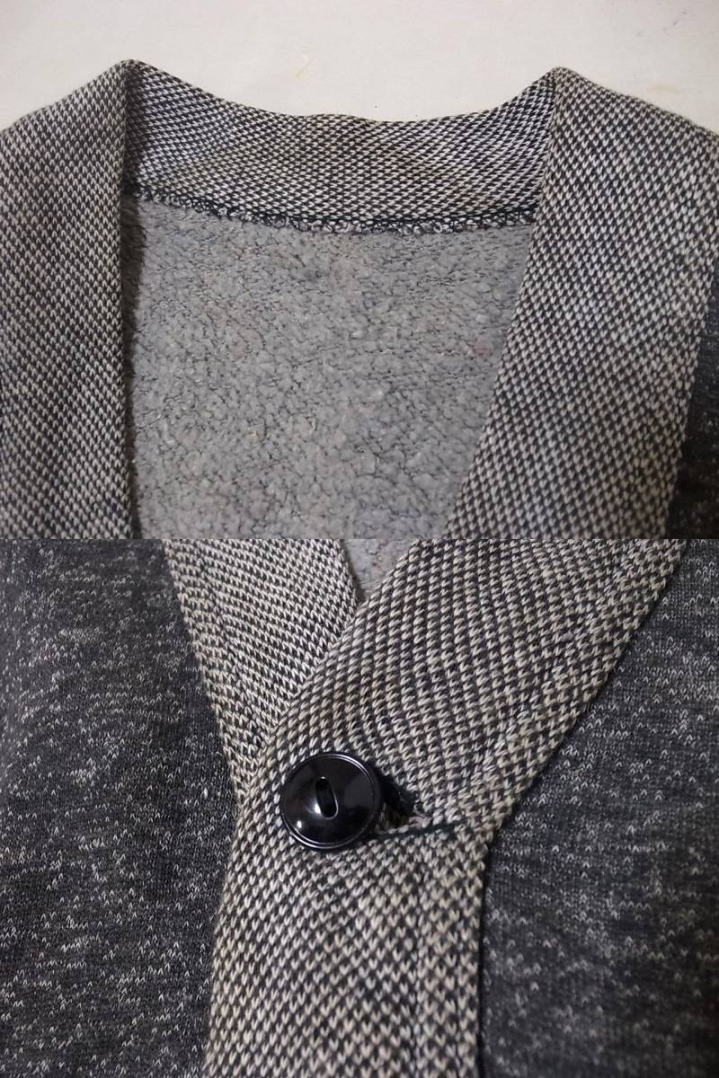 50s ビンテージ ごま塩 Salt&Pepper スウェットカーディガン 大き目