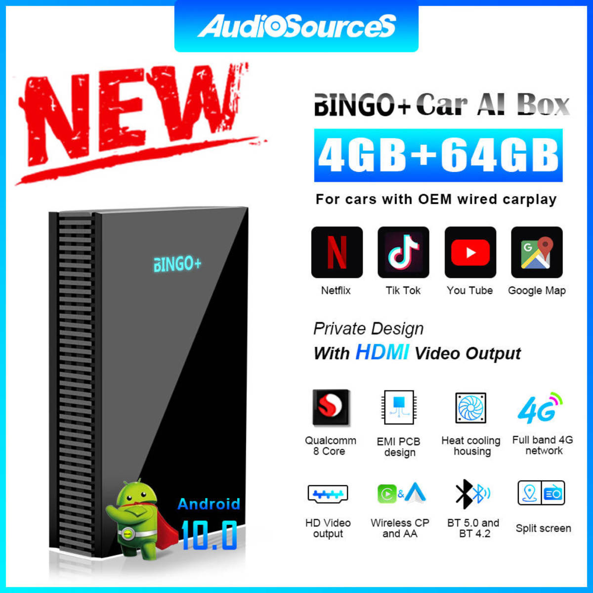 大得価，お得 あなたの愛車を最新のエンターテイメントへ Android10.0搭載モデル CarPlay AI BOX BINGO＋SOS CONNECT(メーカー別)｜売買されたオークション情報、yahooの商品情報をアーカイブ公開 - オークファン その他
