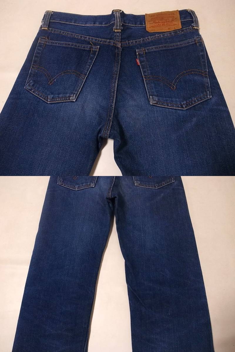 70s LEVISリーバイス 805 66前期 66シングル デニムパンツ 鬼ヒゲ  