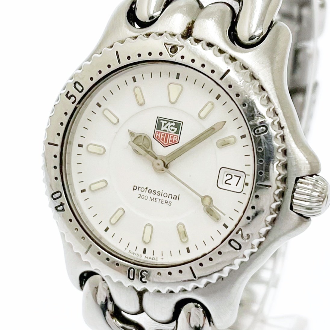【1円スタート】【良品】 TAG HEUER タグホイヤー WL1115 プロフェッショナル SS クォーツ 白文字盤 ボーイズ 106017 腕時計