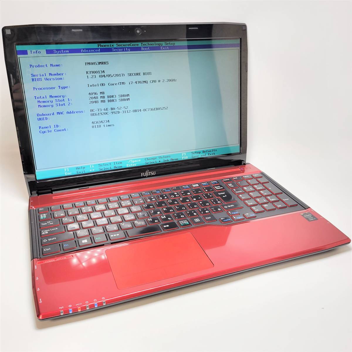 富士通 LIFEBOOK AH53⁄M FMVA53MRKS FMV FMVA53MR ジャンク品 ルビー