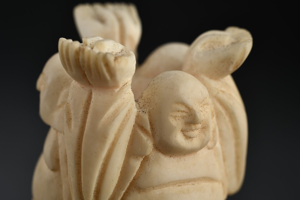 ◇鶴鳴堂◇中国・清時代 ◇鶴鳴堂◇時代物 マンモス芯料彫 雲龍紋薫炉