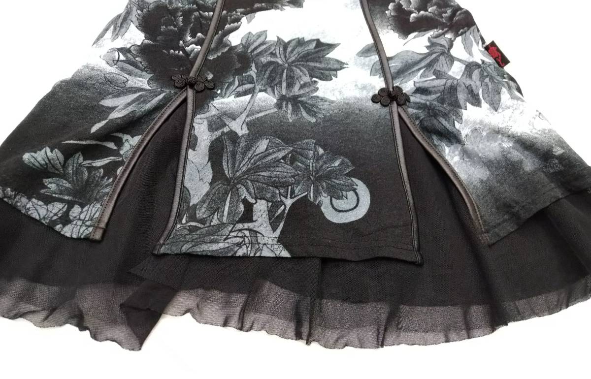 OZZ ONESTE ⁄ オッズオン 中古 Ozz チャイナホルターネック ローズ刺繍入りホルターネック ホルターネックワンピース オッズオネスト フロントジップ ON Tokyo | 和柄切替ホルターネックワンピース ホルターネックタイプベスト