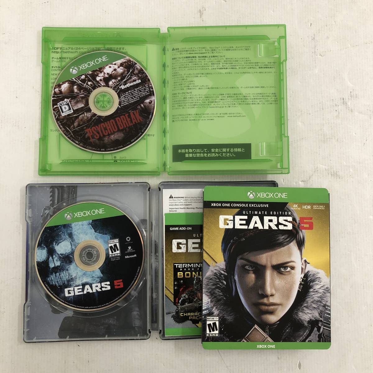 1円～】XBOX ONE ソフト 6本セット アウトラスト/Gears of War4/サイコ 