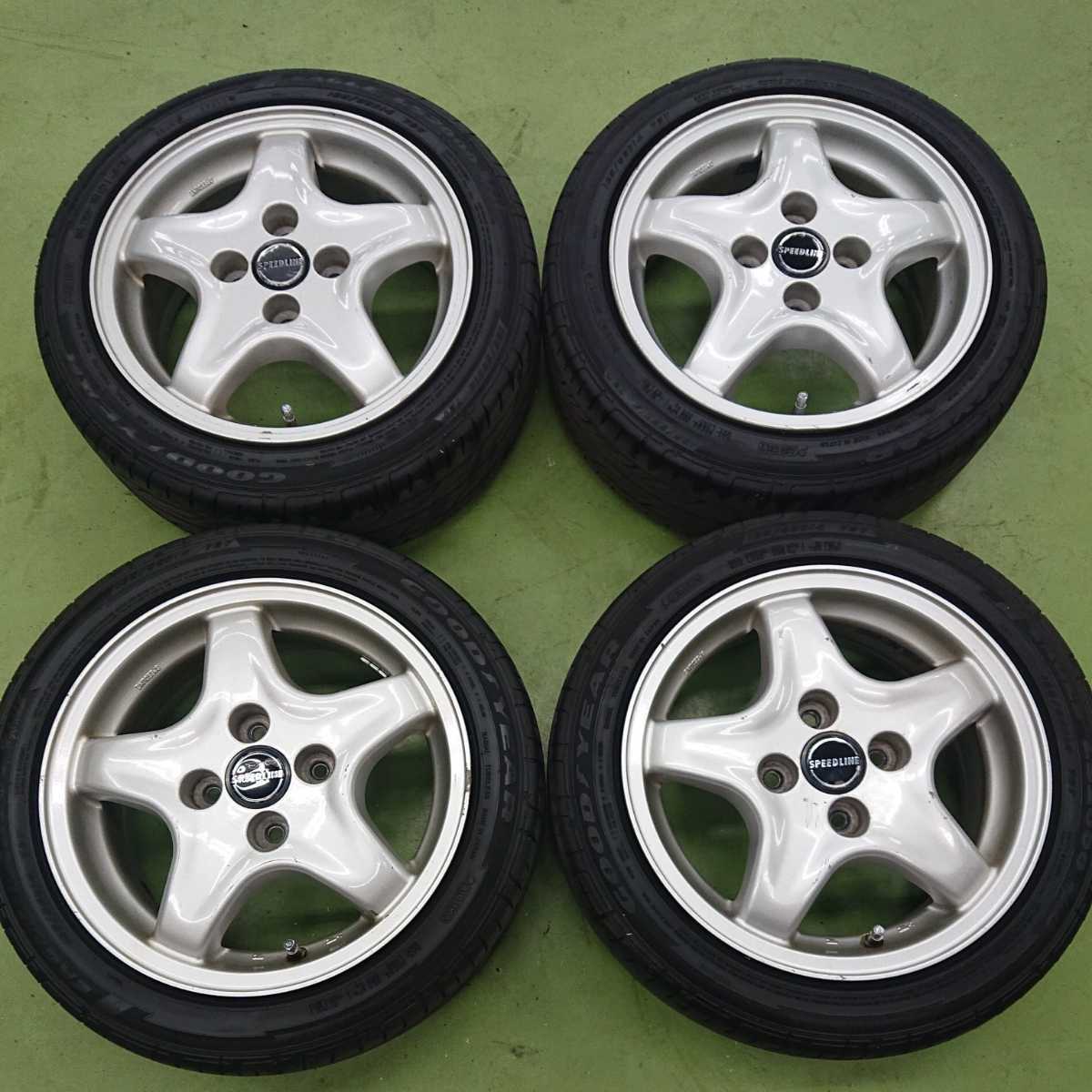 スピードライン 14インチタイヤ付き4本セット 14×5.5J+45 4 