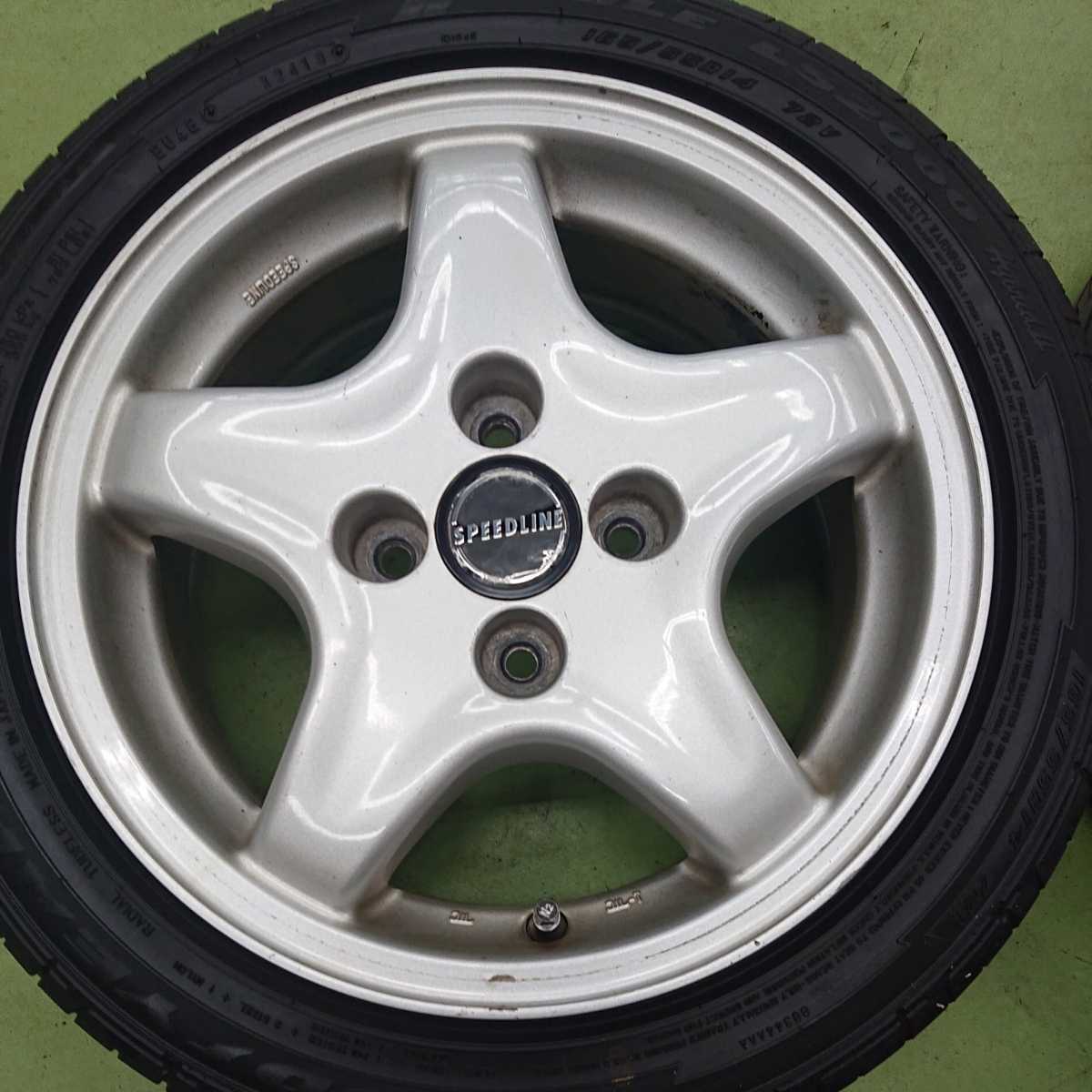 スピードライン 14インチタイヤ付き4本セット 14×5.5J+45 4 