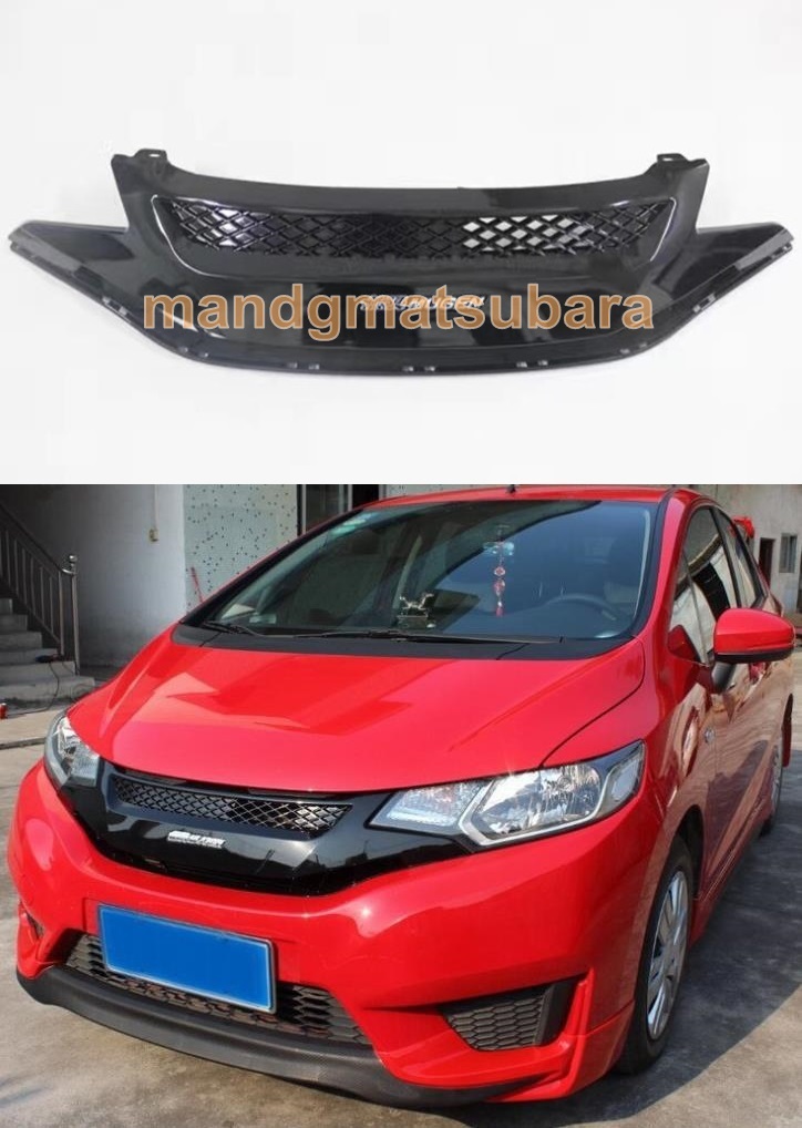 ホンダ フィットFIT GK5 2014-2017 無限 MUGEN グリル フロント グロスブラック