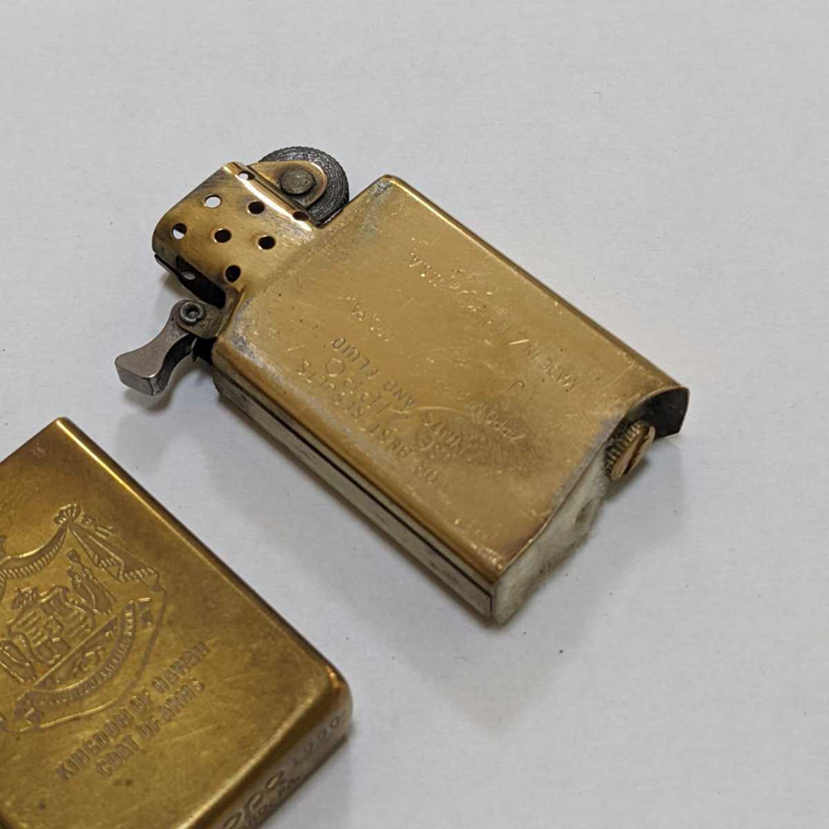 AB4-Z8 ZIPPO SOLID BRASS 1932/1990 真鍮 KINGDOM HAWAII COAT OF 