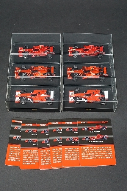 京商 1/64 FERRARI フェラーリ F1コレクション F2001 / F2008 / F2007