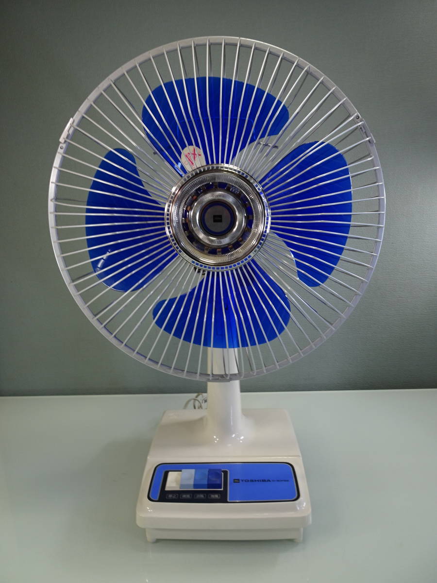 東芝扇風機 D-30P22 青羽根 羽幅30cm 3枚羽根 昭和レトロ家電