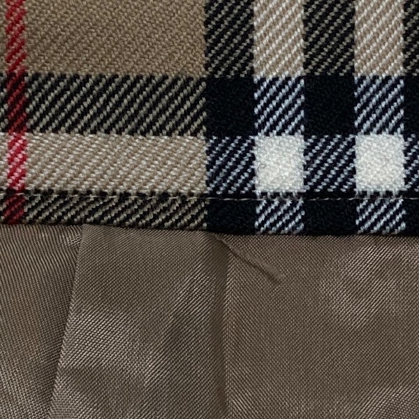 バーバリーズ Burberry's 巻きスカート サイズ42 L - ベージュカーキ×黒×レッド レディース ひざ丈/チェック柄 ボトムス 巻きスカート バーバリー ノバチェック ノバチェック✨バーバリー デニムスカート size