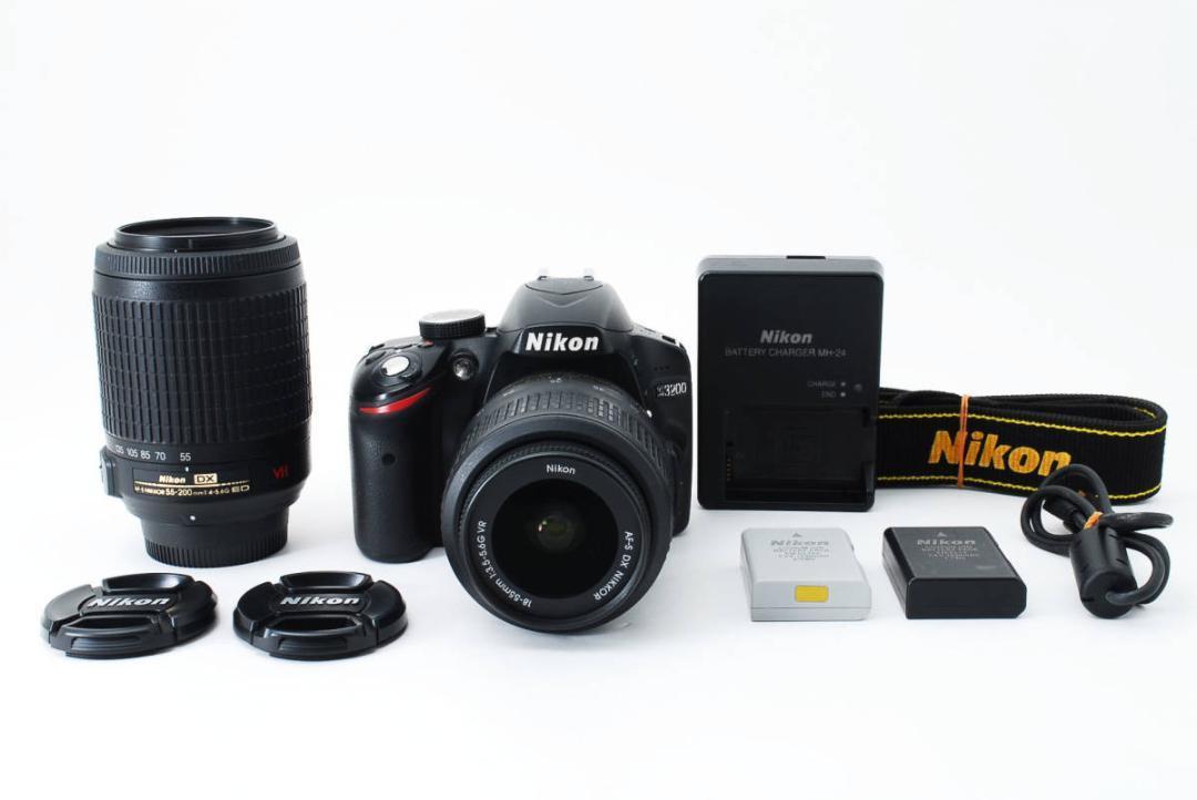 D3200 Nikon ダブルズームキット Wレンズ デジタル デジタル一眼レフ