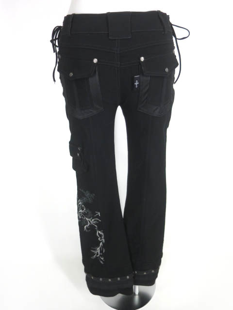 オッズクローチェ ブーツカットパンツ ブラック 龍刺繍 Ozz Croce 龍刺繍ブーツカットパンツ / オッズオン オッズクローチェ