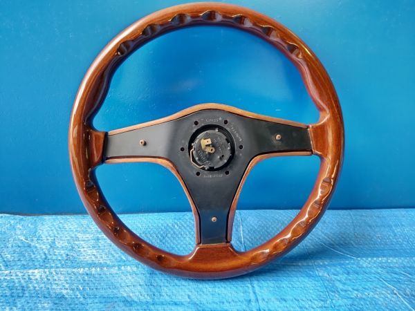NARDI ガラウッドステアリング・ハンドル(美品) A-73 NARDI ナルディ GARA3 ウッドハンドル ガラ3 径36.5cm ホーン