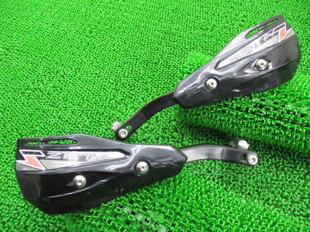 ZETA製Dトラッカー ナックルガード 左右 黒 社外 中古 バイク 部品 LX250E アーマーハンドガード 曲がり無し