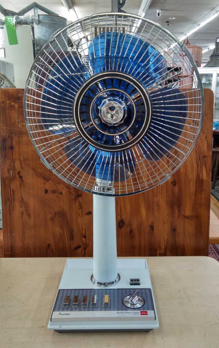 フェン 東芝 扇風機 H-30PA 水蓮 羽直径30cm 昭和レトロ 東芝 旧ロゴ TOSHIBA 扇風機 水蓮 H-30PA 4枚羽根 レトロ家電 マリン