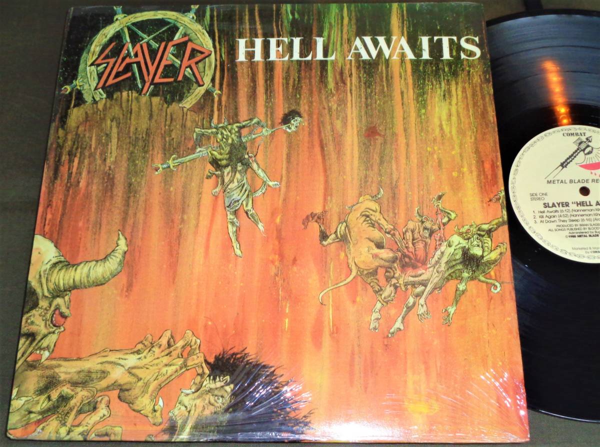 100%新品，高品質 半透明盤レア 米COMBAT スレイヤー HELL AWAITS シュリンク/SLAYER''地獄への誘い''/IRD通販リスト/1985年/METAL BLADE RECORDS/MX-8020(一般)｜売買されたオークション情報、yahooの商品情報をア 一般